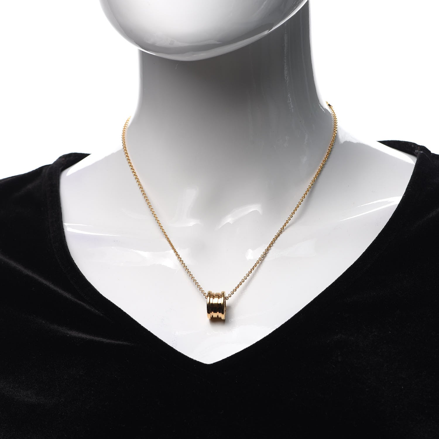 Bulgari 18K Yellow Gold B.Zero1 Pendant Necklace 2 of 7