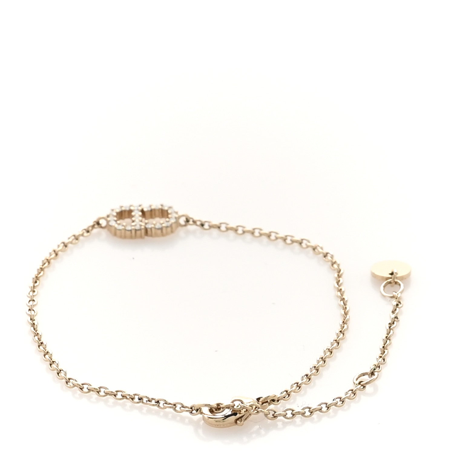 Christian Dior Metal Crystal Clair D Lune Bracelet Gold 3 of 5