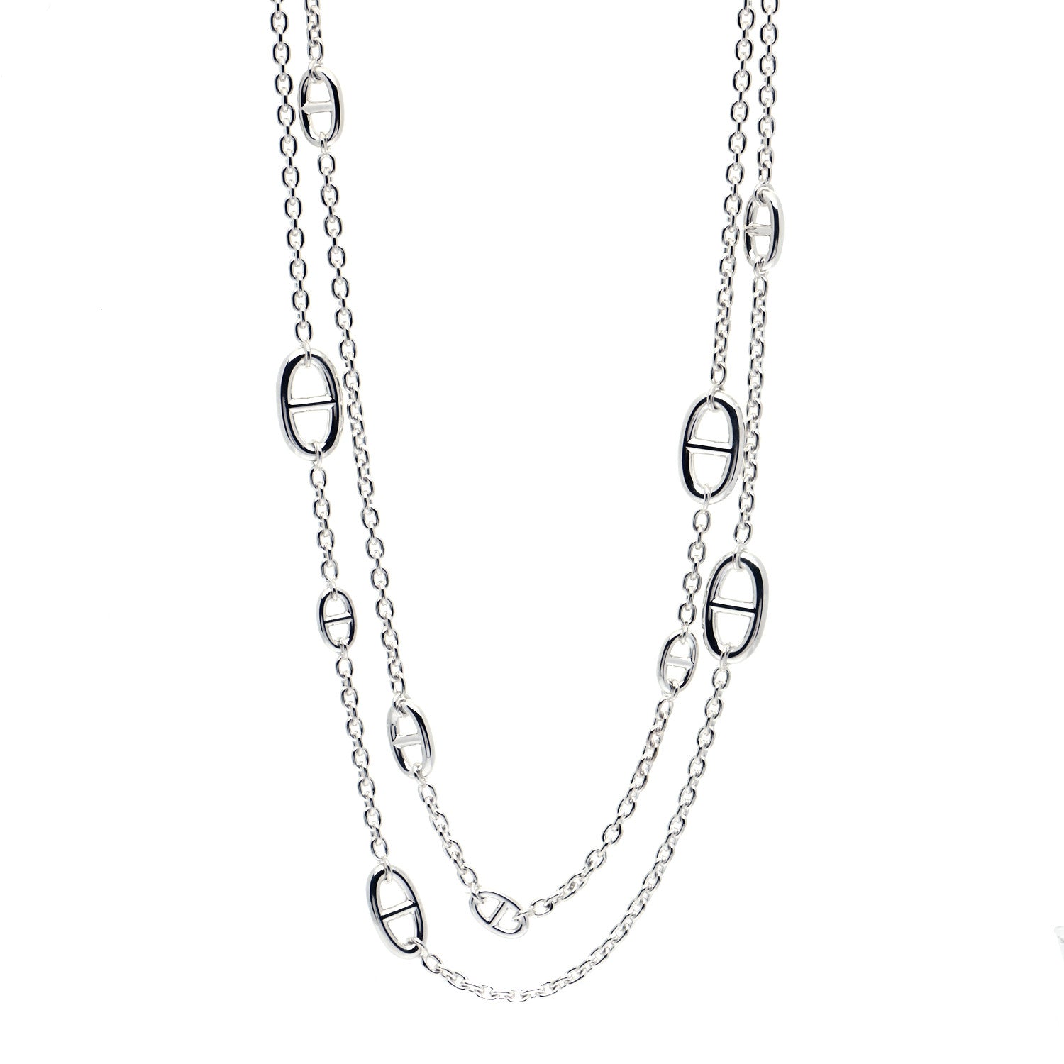 Hermes Sterling Silver Farandole Necklace 120 1 of 6