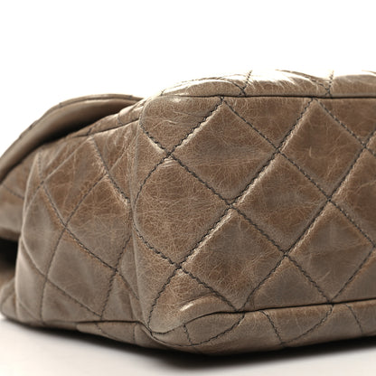 Chanel Glazed Calfskin Castle Rock Medium Flap Dark Beige 9 of 13
