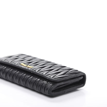 Miu Miu Nappa Matelasse Flap Wallet Black 8 of 13