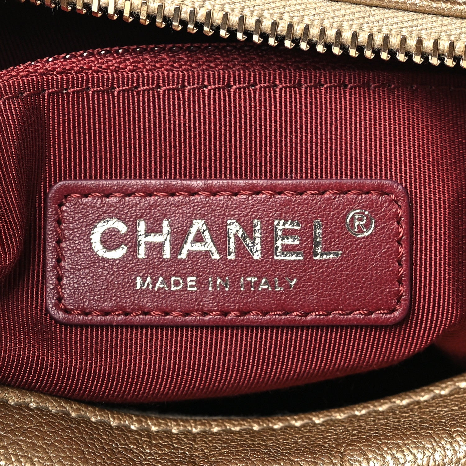 Chanel Metallic Goatskin Quilted Small Gabrielle Hobo Gold Bronze 6 of 10