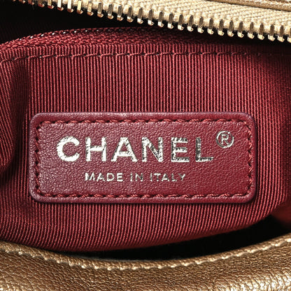 Chanel Metallic Goatskin Quilted Small Gabrielle Hobo Gold Bronze 6 of 10