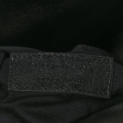 Saint Laurent Lambskin Quilted Monogram Monochrome Medium Loulou Puffer Chain Satchel Black 4 of 8