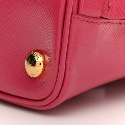 Prada Saffiano Vernice Small Promenade Tote Peonia 15 of 16