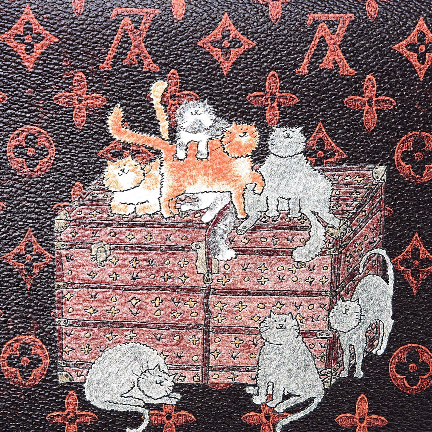 Catogram Large Kirigami Pochette Marron