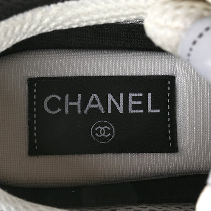 Chanel Fabric CC Womens Sneakers 37 Black 7 of 10