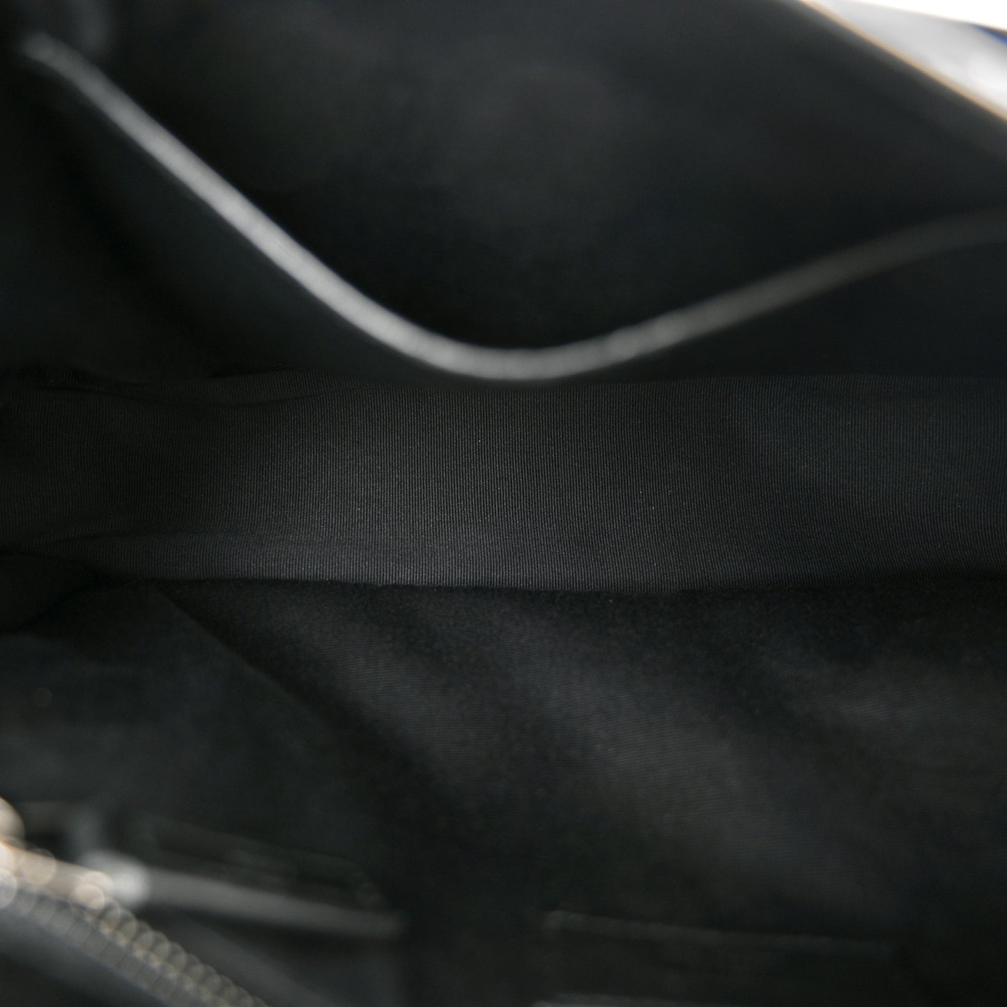 Crinkled Calfskin Matelasse Monogram Medium Niki Chain Satchel Black