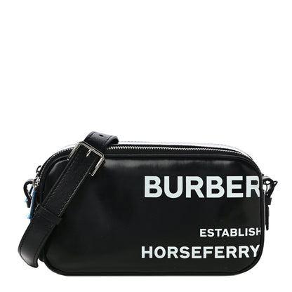 Burberry Coated Canvas Horseferry Print Micro Camera Bag Black 1 of 10