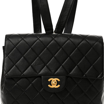 Chanel Lambskin Quilted Backpack Black 8 of 12