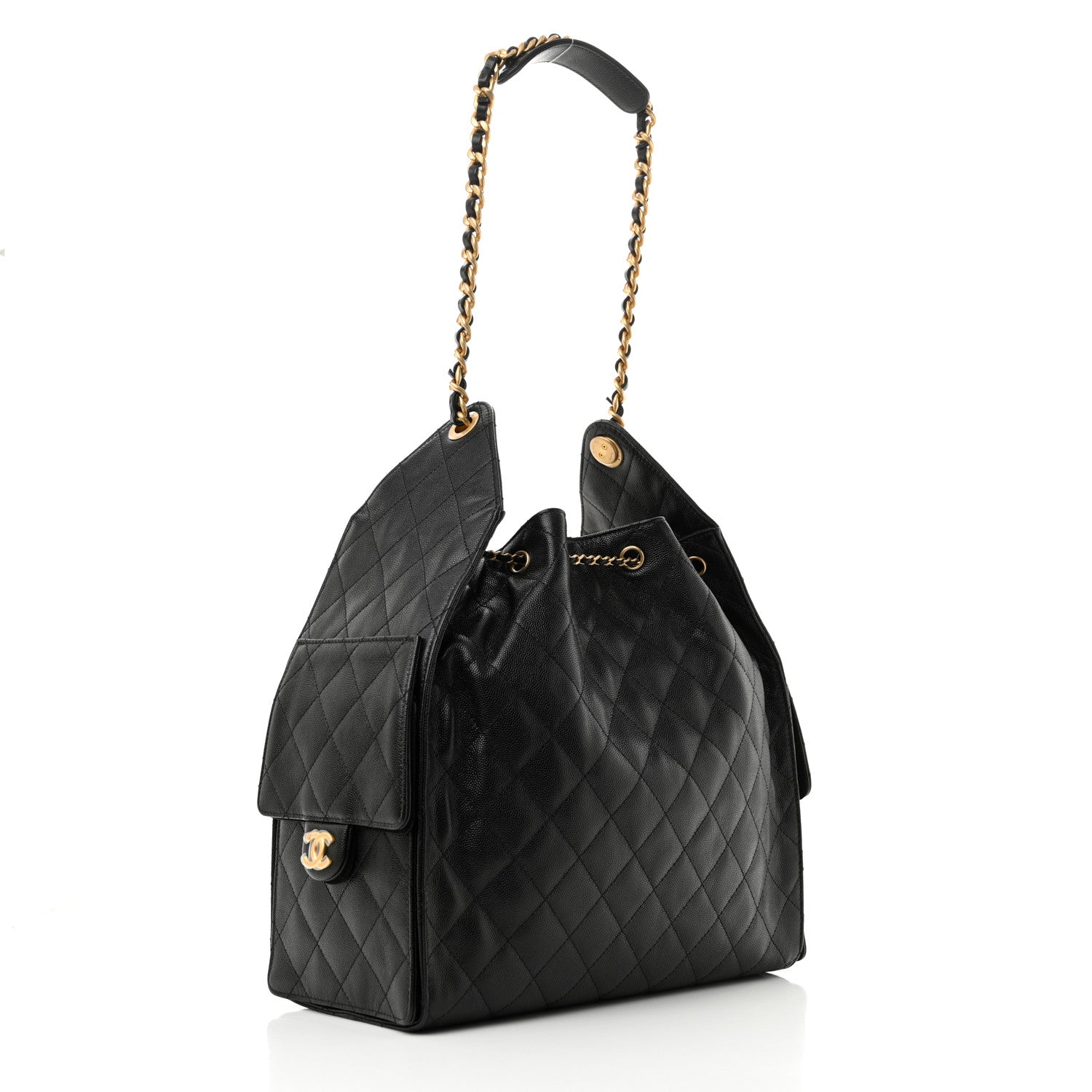 Chanel Caviar Quilted Medium Chanel 25 Handbag Black 4 of 12