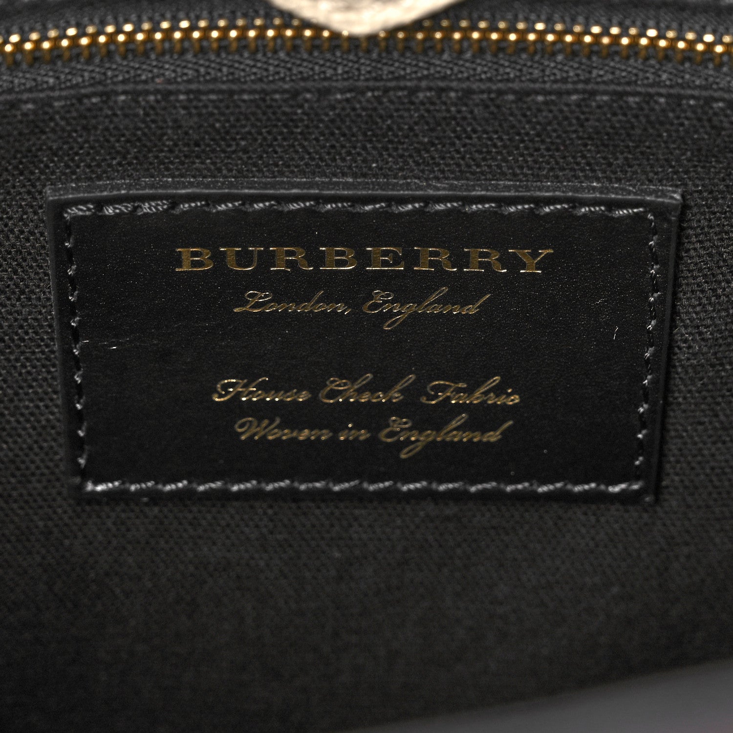 Burberry Calfskin Medium Bi-Color Banner Tote Gold White 6 of 11