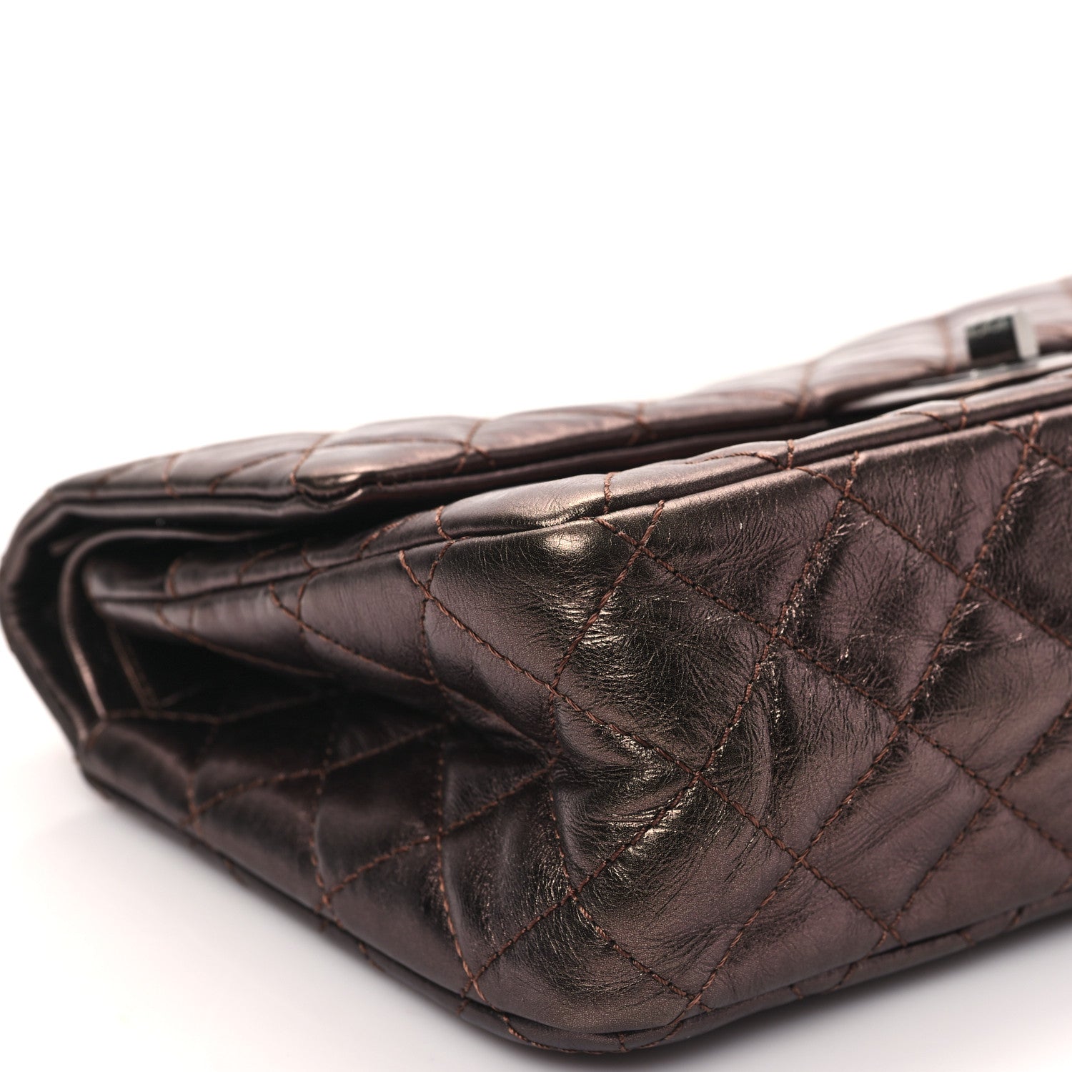 Chanel Metallic Aged Calfskin Quilted 2.55 Reissue 226 Flap Bronze 9 of 11