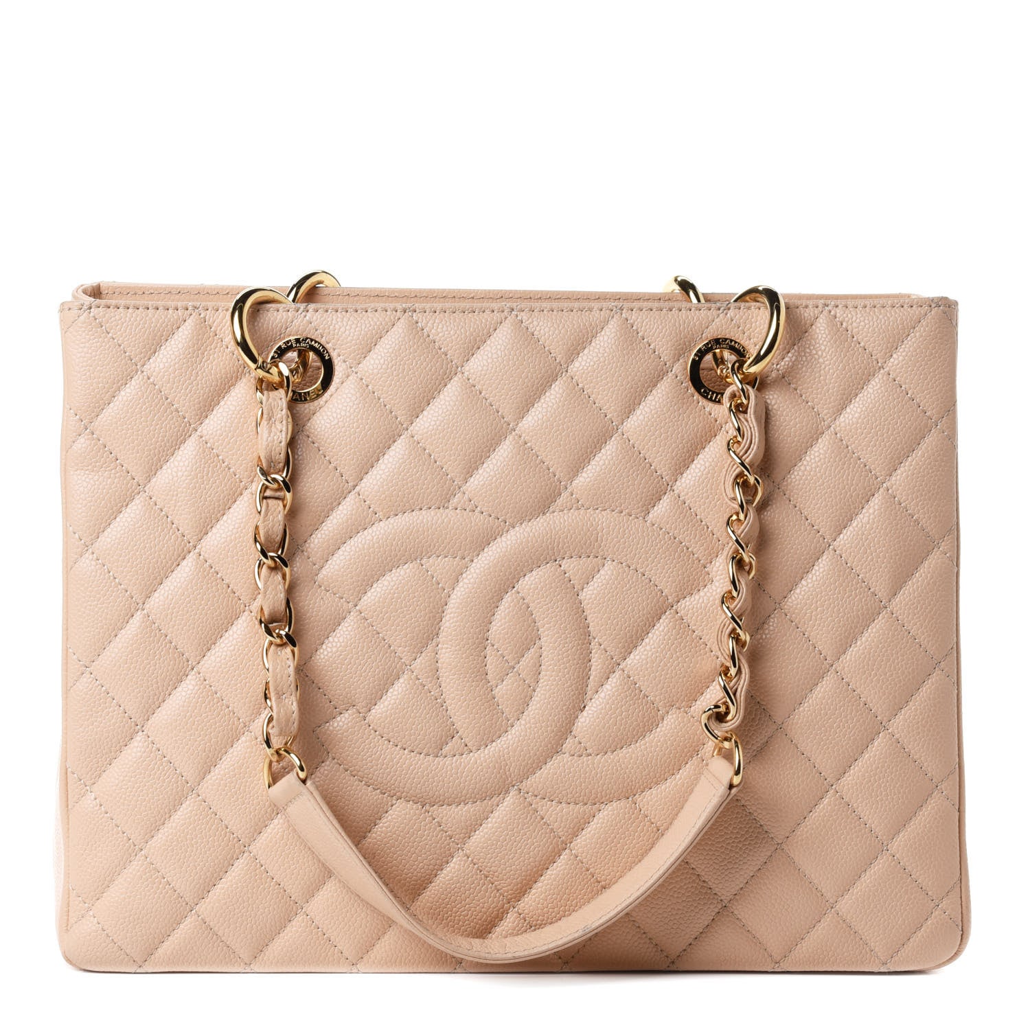 Chanel Caviar Quilted Grand Shopping Tote GST Beige Clair 1 of 4