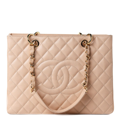 Chanel Caviar Quilted Grand Shopping Tote GST Beige Clair 1 of 4