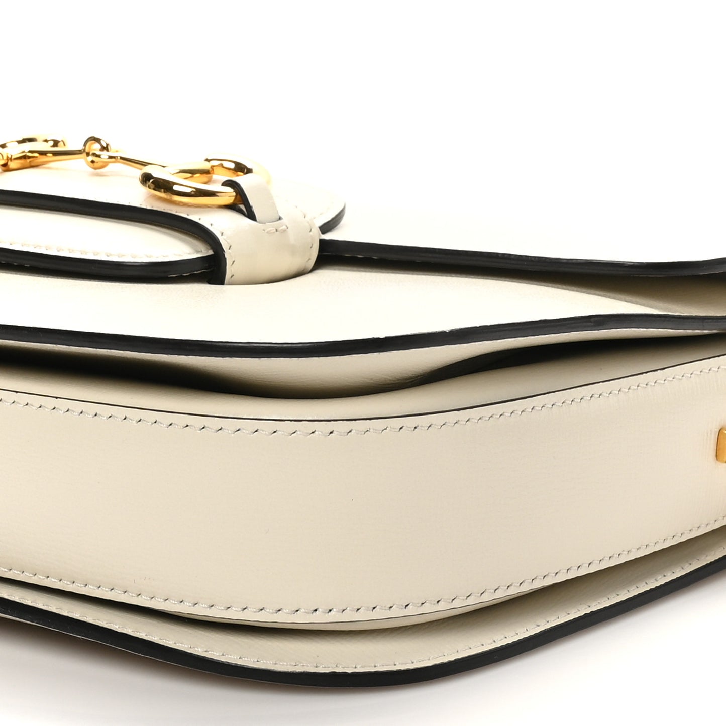 Azalea Calfskin Horsebit 1955 Shoulder Bag Mystic White