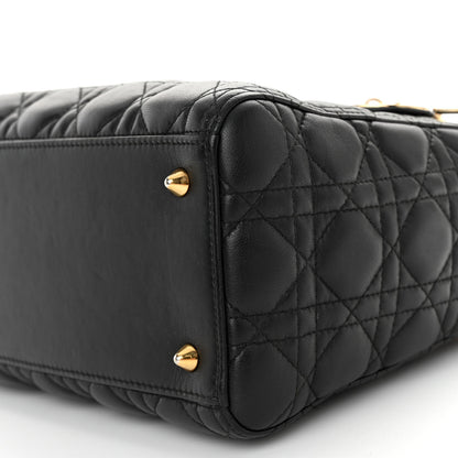 Christian Dior Lambskin Cannage Medium Lady Dior Black 10 of 10