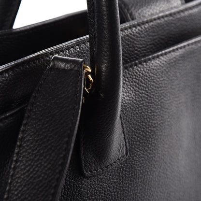 Chanel Calfskin Cerf Executive Shopper Tote Black 12 of 12
