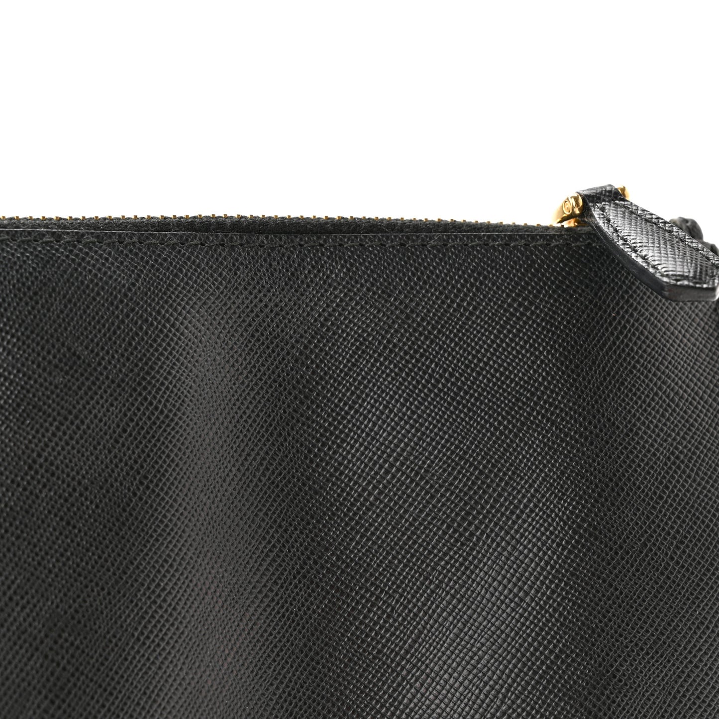Saffiano Zip Pouch Black Black
