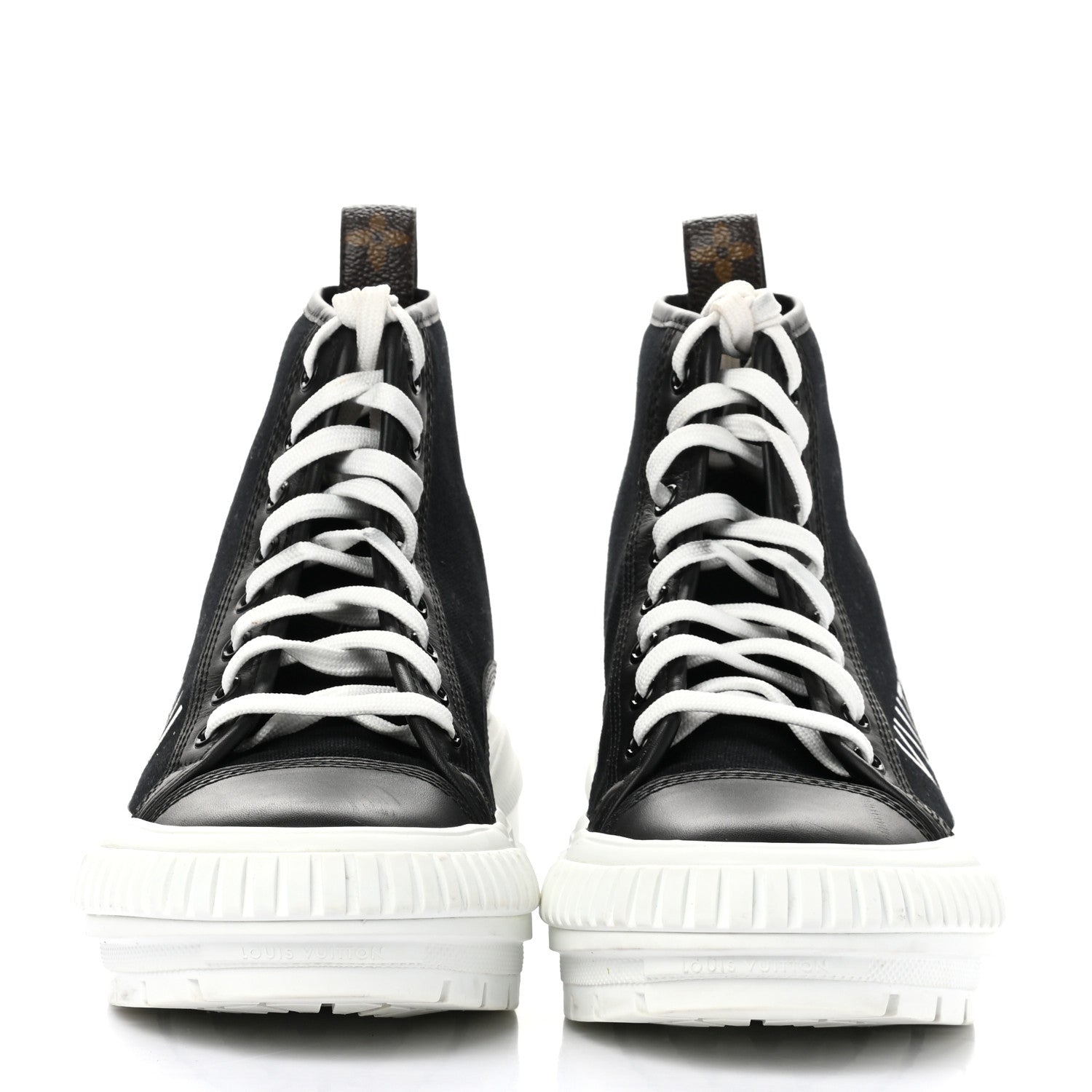 Louis Vuitton Canvas LV Squad Sneaker Boots 38.5 Black 2 of 11