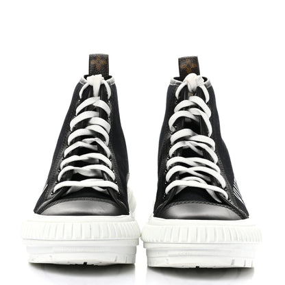 Louis Vuitton Canvas LV Squad Sneaker Boots 38.5 Black 2 of 11