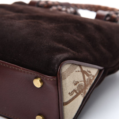 Burberry Suede Tote Brown 10 of 15