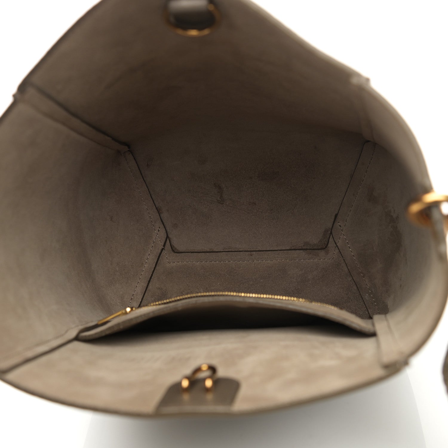 Celine Soft Grained Calfskin Small Sangle Bucket Bag Taupe 5 of 11