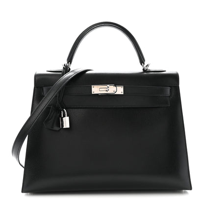 Hermes Epsom Kelly Sellier 32 Black 1 of 8