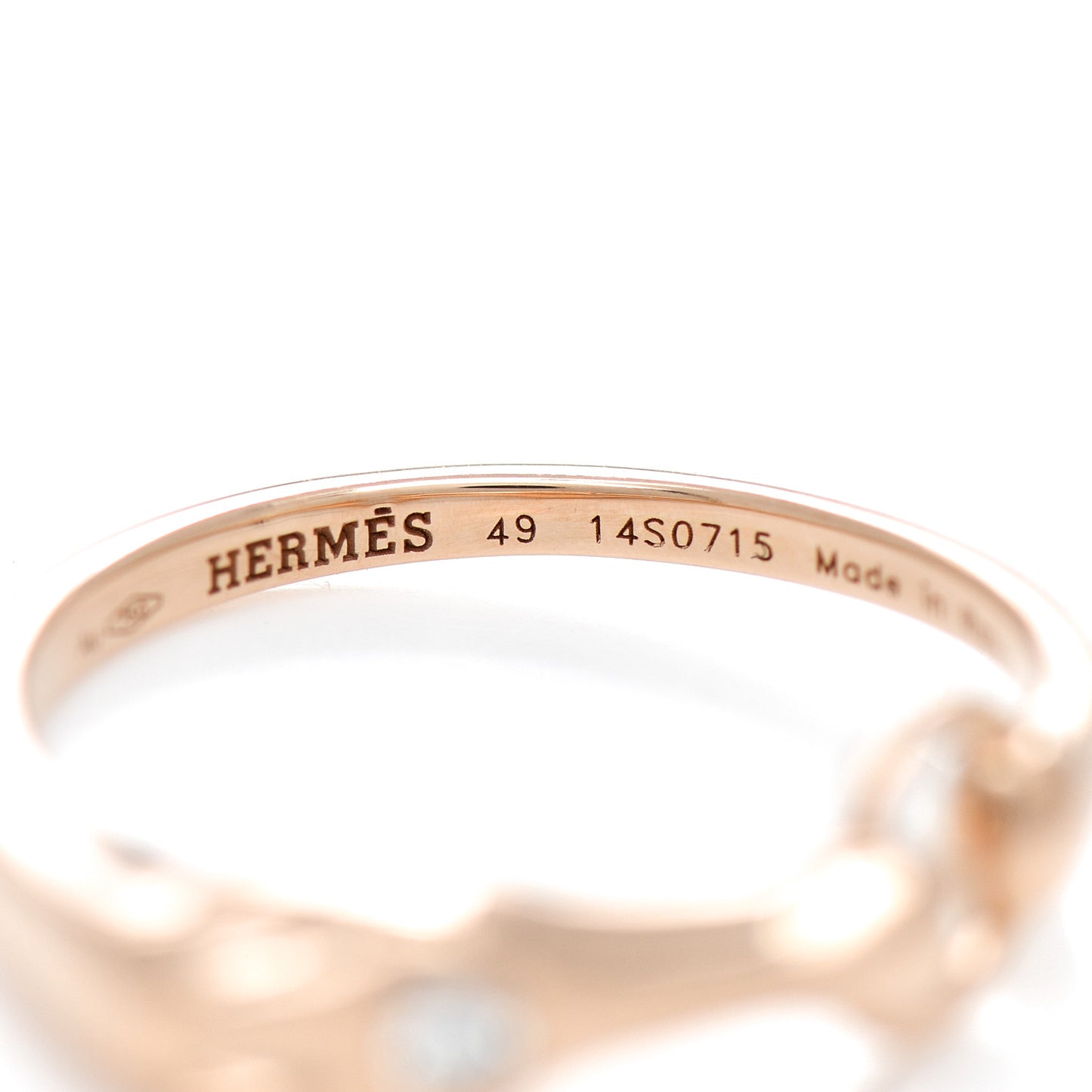 18K Rose Gold Diamond TPM Galop Ring 49 4.75