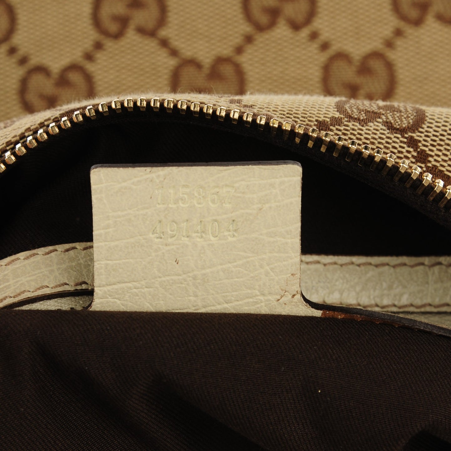 Monogram Medium Horsebit Chain Hobo Off White