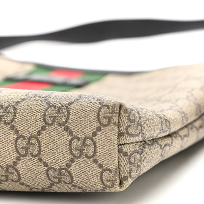 Gucci GG Supreme Monogram Web Messenger Bag Black 9 of 10