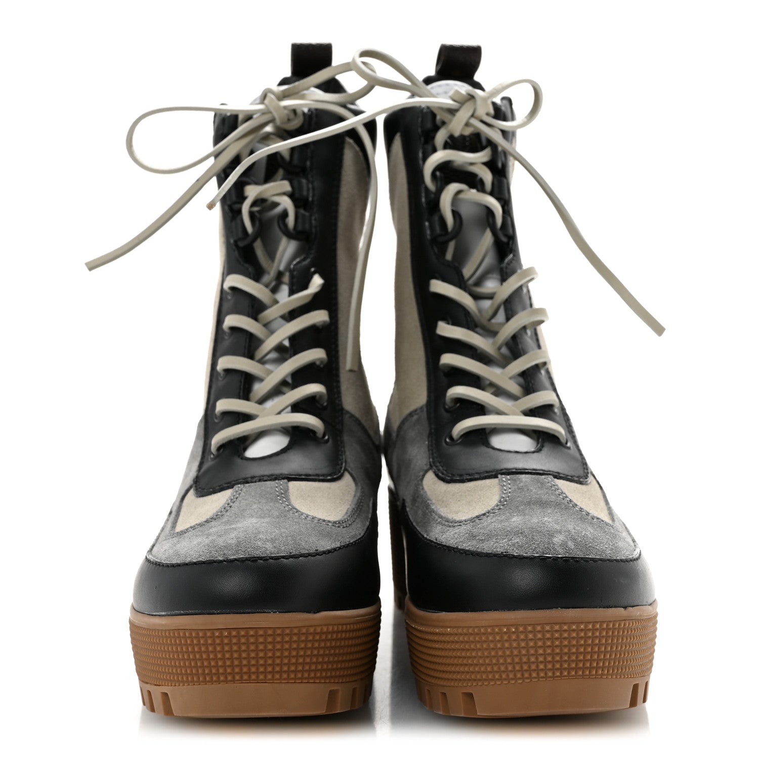 Louis Vuitton Suede Calfskin Monogram Laureate Platform Desert Boots 40 Grey 3 of 10