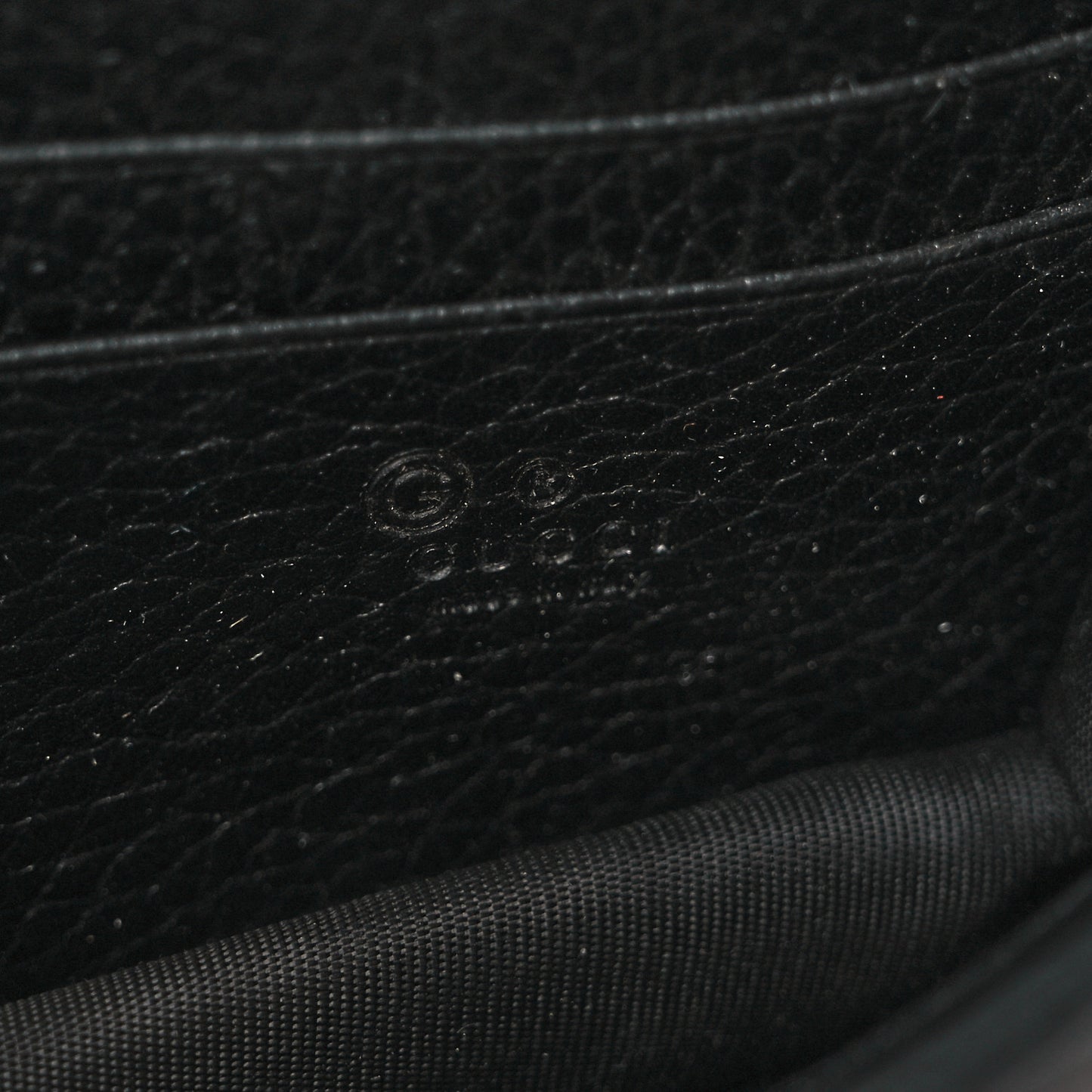 Dollar Calfskin Interlocking G Chain Wallet Black