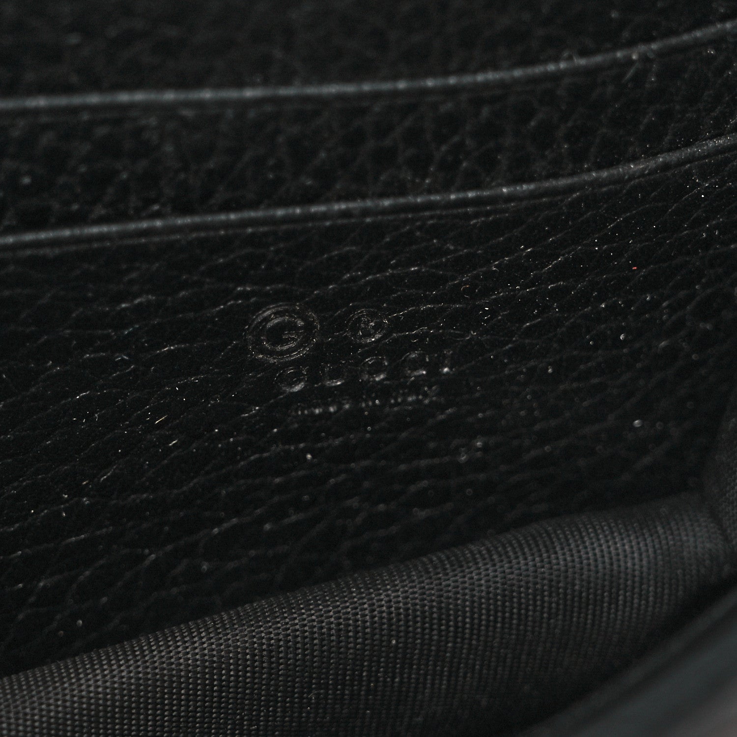 Gucci Dollar Calfskin Interlocking G Chain Wallet Black 6 of 9