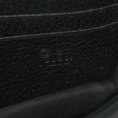 Gucci Dollar Calfskin Interlocking G Chain Wallet Black 6 of 9
