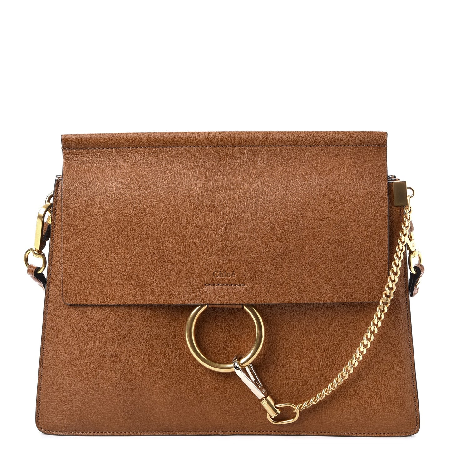 Goatskin Medium Faye Shoulder Bag Caramel
