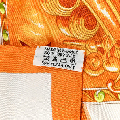 Hermes Silk Monnaies Et Symboles De Parisii Scarf 90 5 of 5