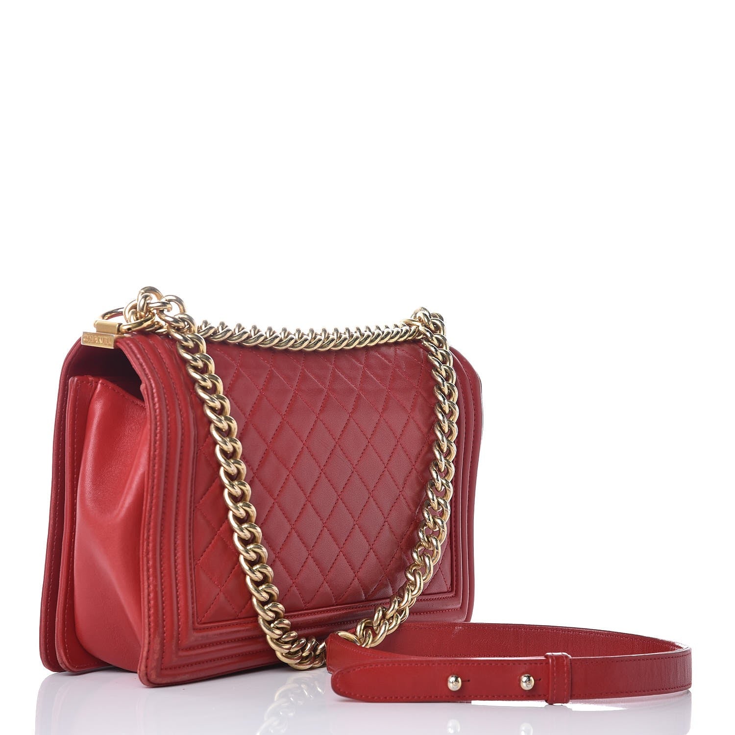 Chanel Lambskin Quilted New Medium Boy Flap Red 3 of 16