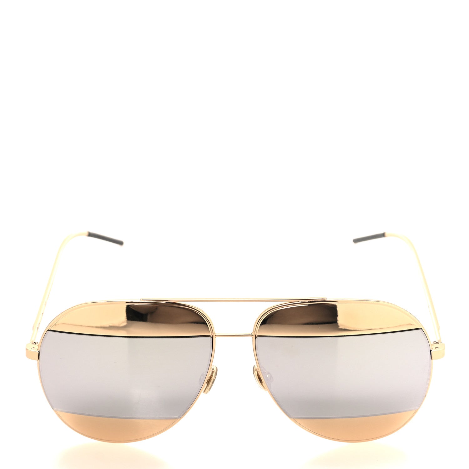 Christian Dior Split 1 Aviator Sunglasses Gold 2 of 7