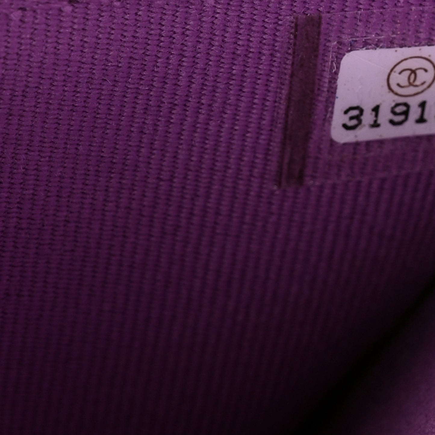 Caviar Quilted Flap Card Holder Wallet Purple