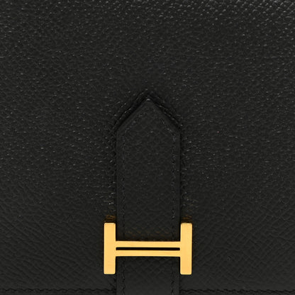 Hermes Epsom Bearn Compact Wallet Black 8 of 11