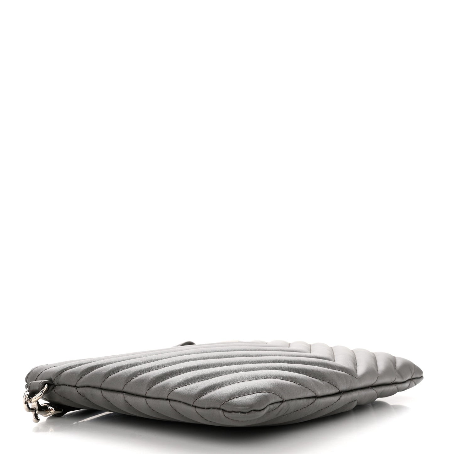 Calfskin Matelasse Chevron Monogram A5 Wristlet Earth