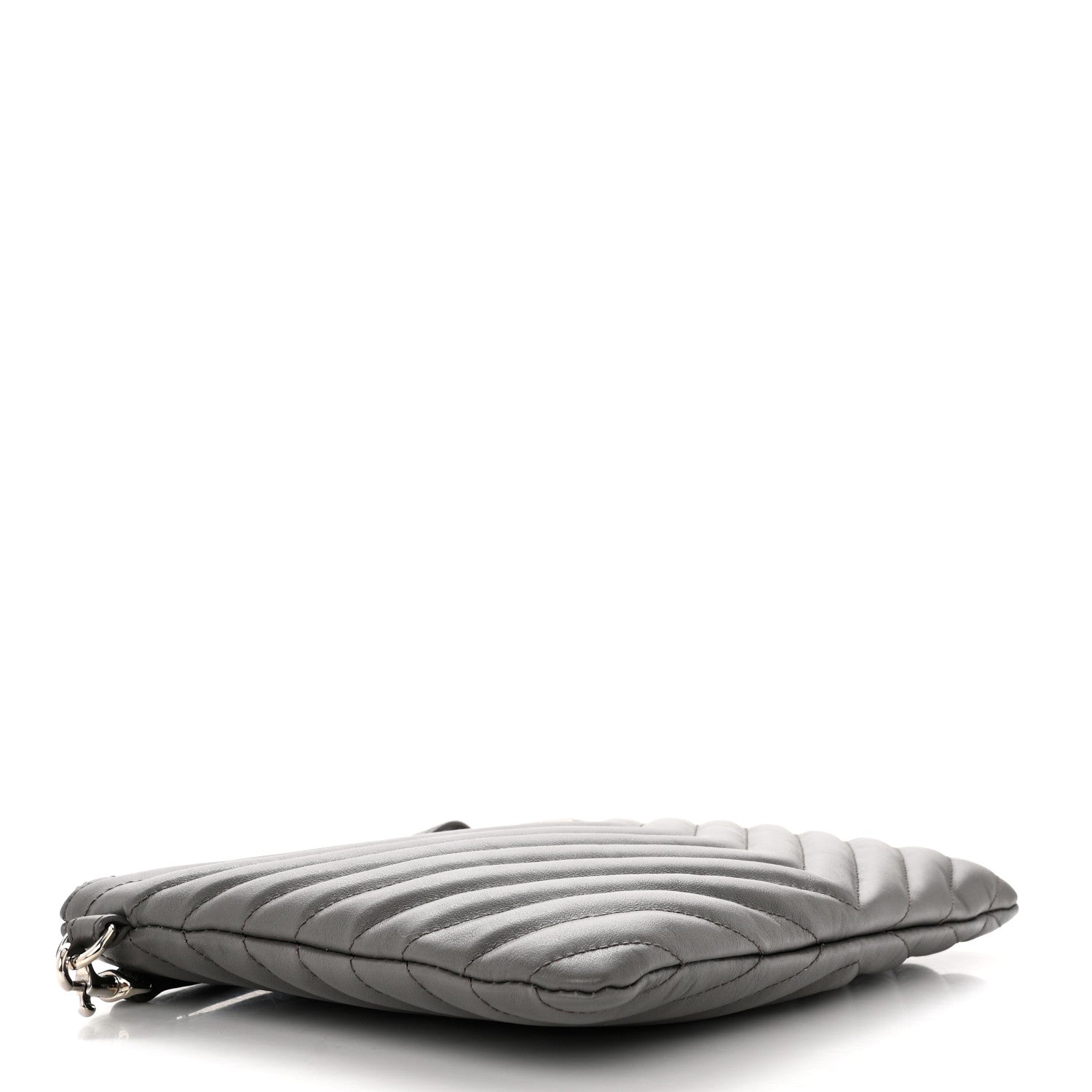 Saint Laurent Calfskin Matelasse Chevron Monogram A5 Wristlet Earth 4 of 7
