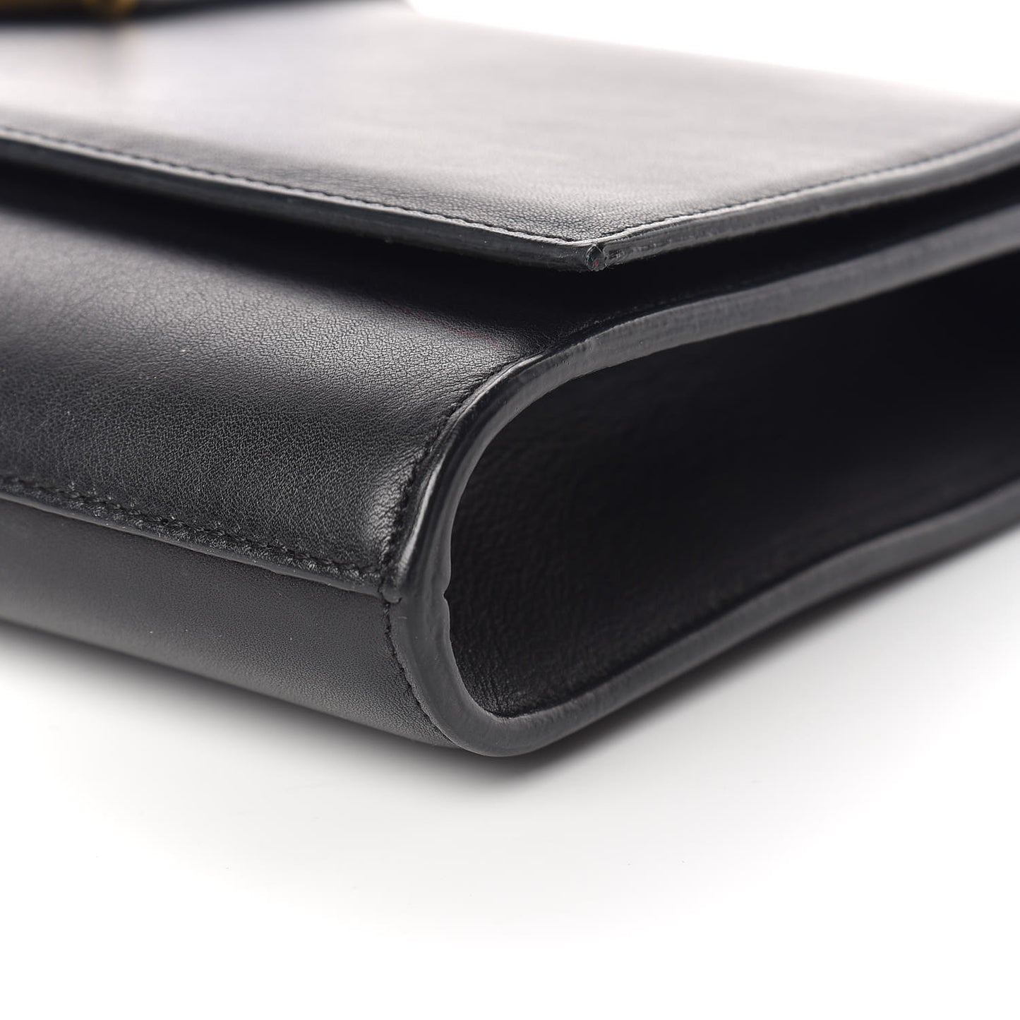 Calfskin Classic Y Ligne Clutch Black