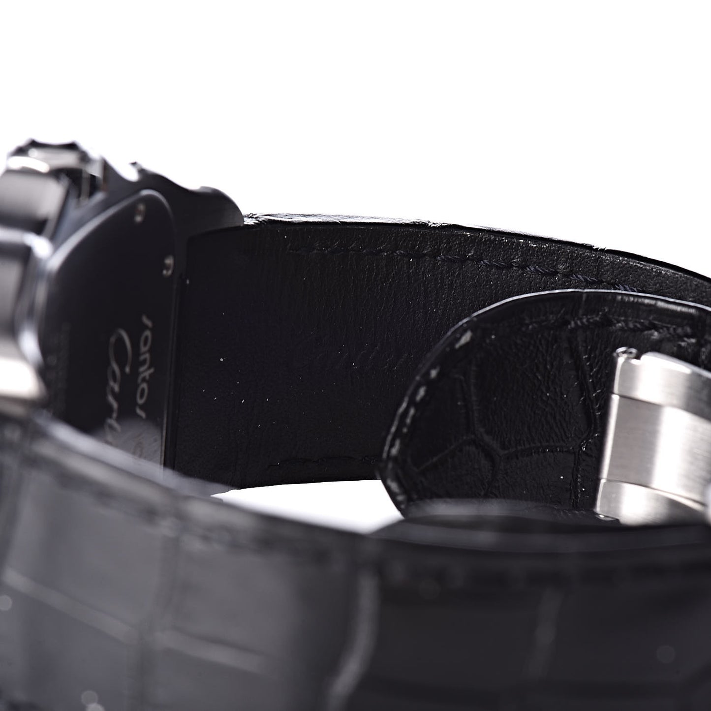 Stainless Steel Alligator 38mm Santos 100 Automatic Watch