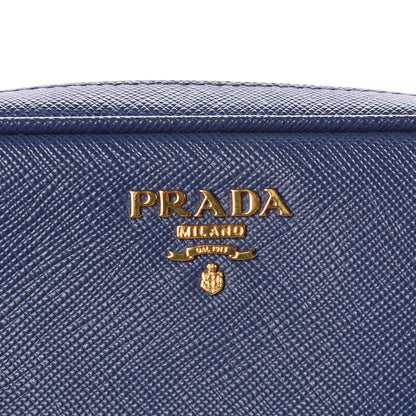 Prada Saffiano Mini Camera Crossbody Bag Bleuette 10 of 11