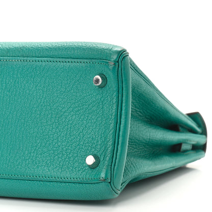 Hermes Chevre De Coromandel Kelly Retourne 28 Bleu Paon 9 of 15
