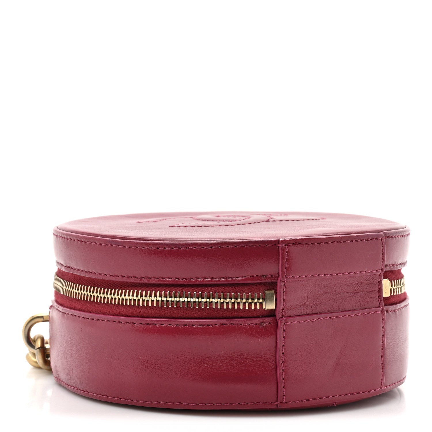 Chanel Glazed Calfskin Round As Earth Evening Bag Rouge 4 of 14