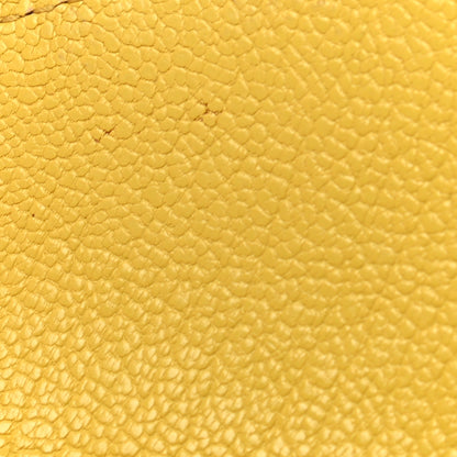 Miu Miu Goatskin Madras Forever Envelope Chain Pouch Yellow 8 of 10