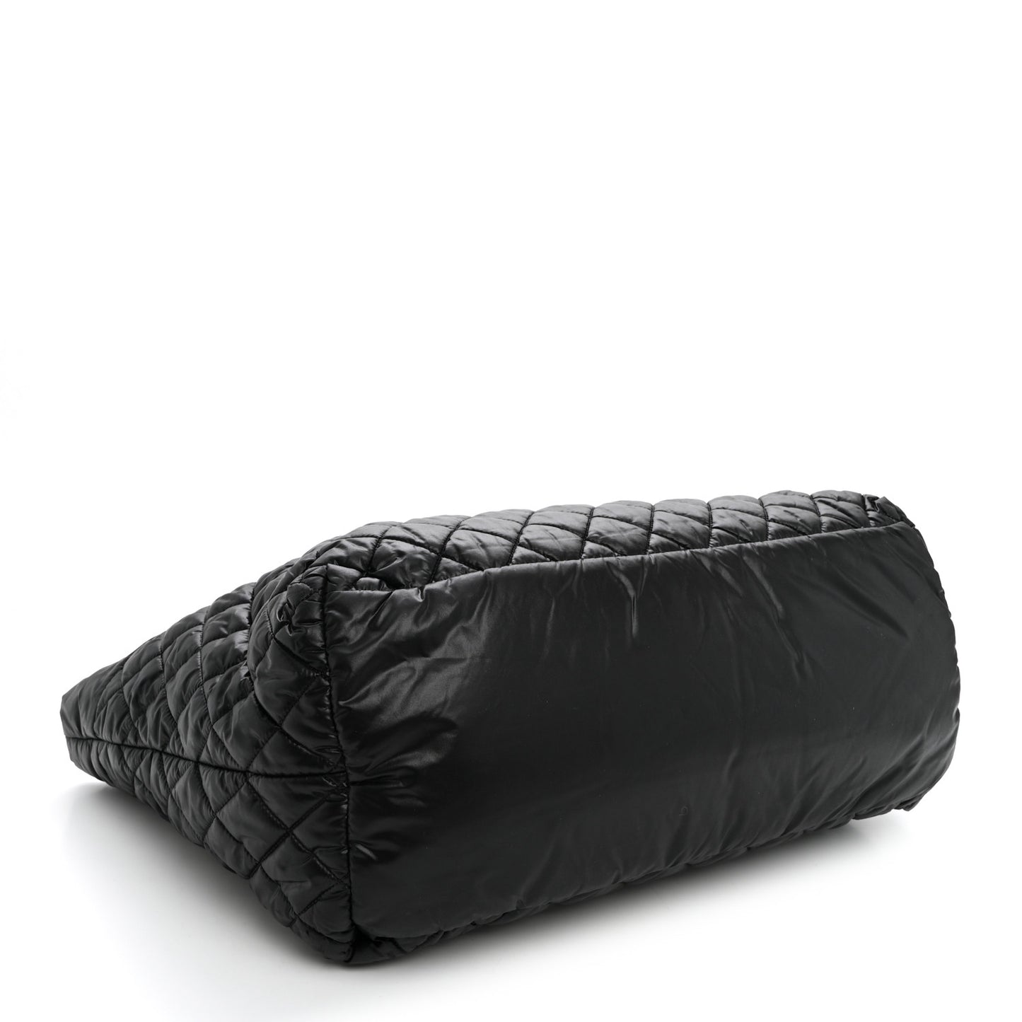 Nylon Quilted Large Coco Cocoon Tote Black